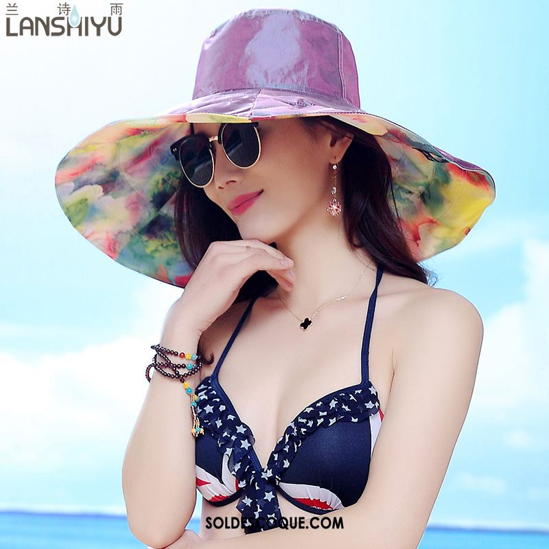 Casquette Chapeau Femme Gros Anti-uv Chapeau Plage Crème Solaire Soldes