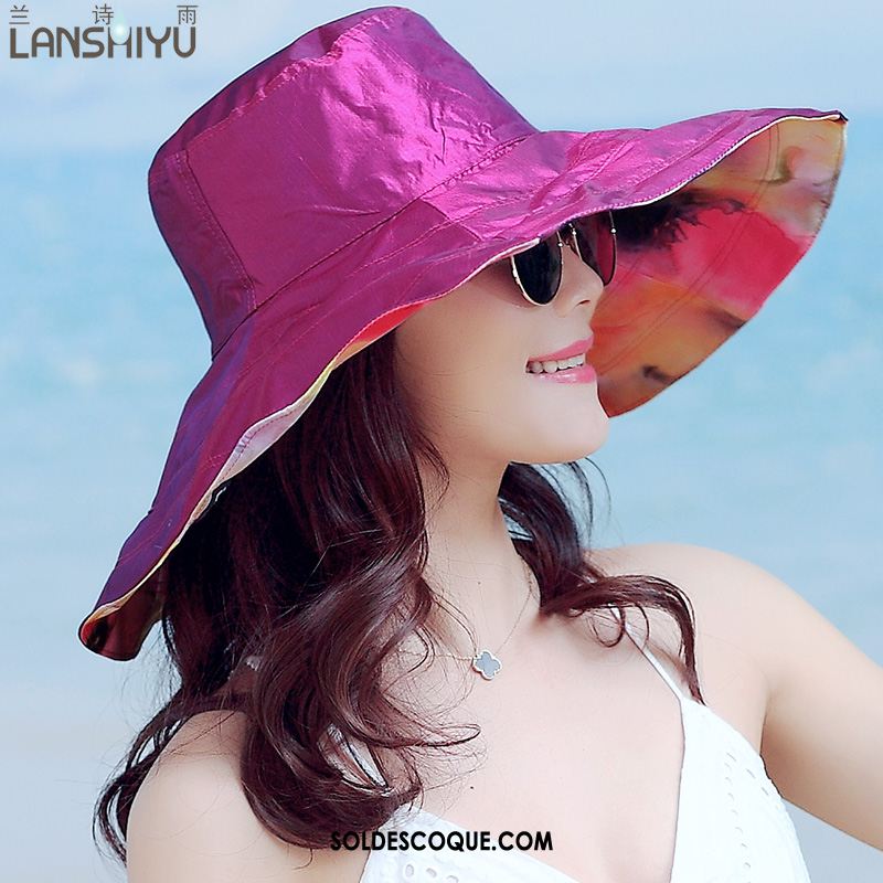 Casquette Chapeau Femme Gros Anti-uv Chapeau Plage Crème Solaire Soldes