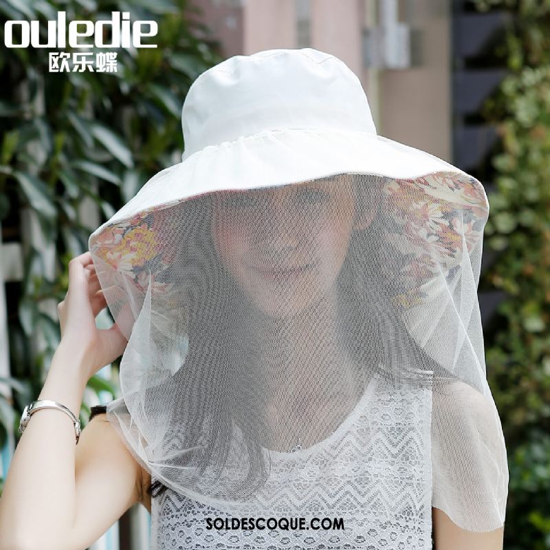 Casquette Chapeau Femme Gros Couleur Du Sort Gaze Chapeau De Soleil Plier Pas Cher