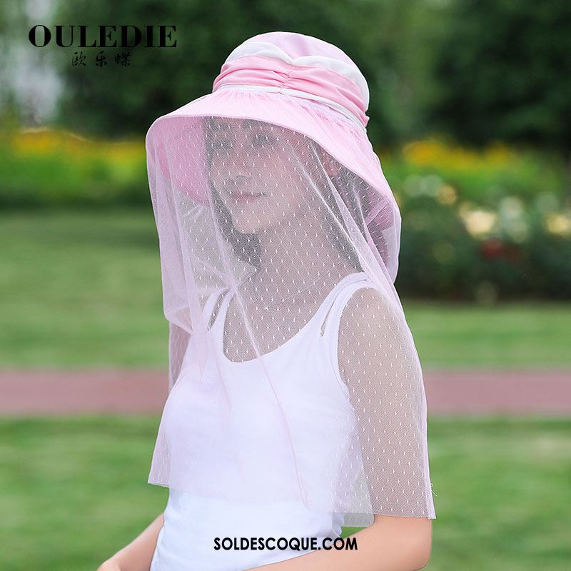 Casquette Chapeau Femme Gros Couleur Du Sort Gaze Chapeau De Soleil Plier Pas Cher