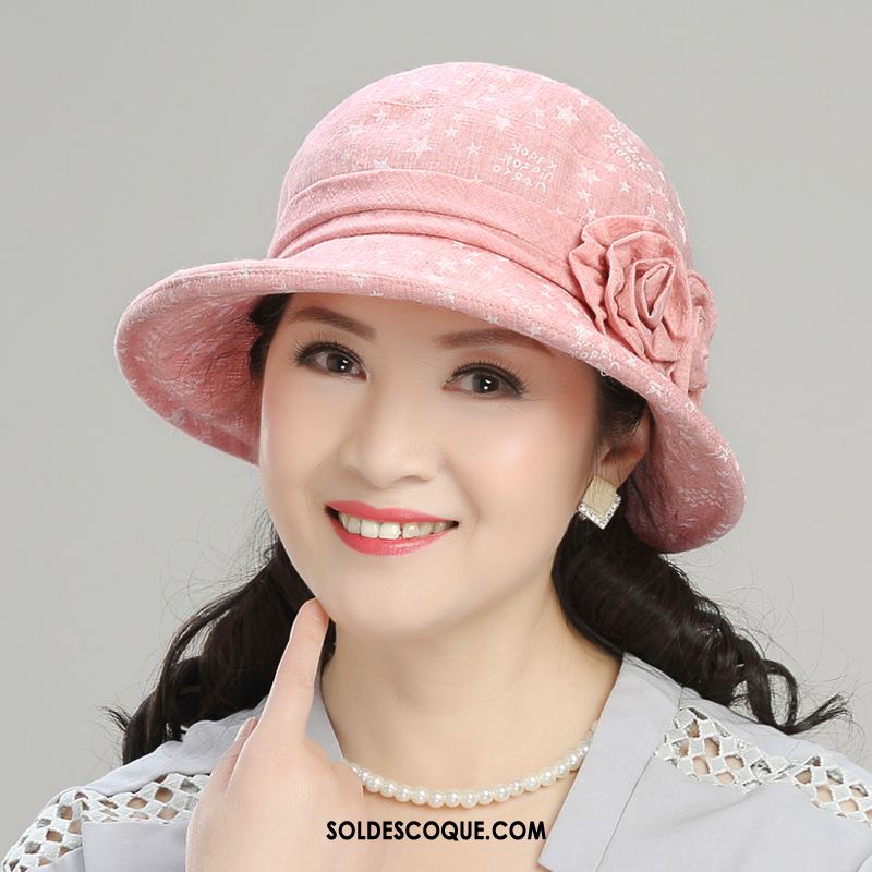 Casquette Chapeau Femme Mode Chapeau Chapeau De Pêcheur Personnes Âgées Milieu Soldes