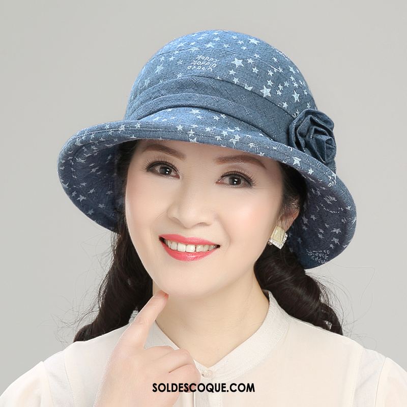 Casquette Chapeau Femme Mode Chapeau Chapeau De Pêcheur Personnes Âgées Milieu Soldes