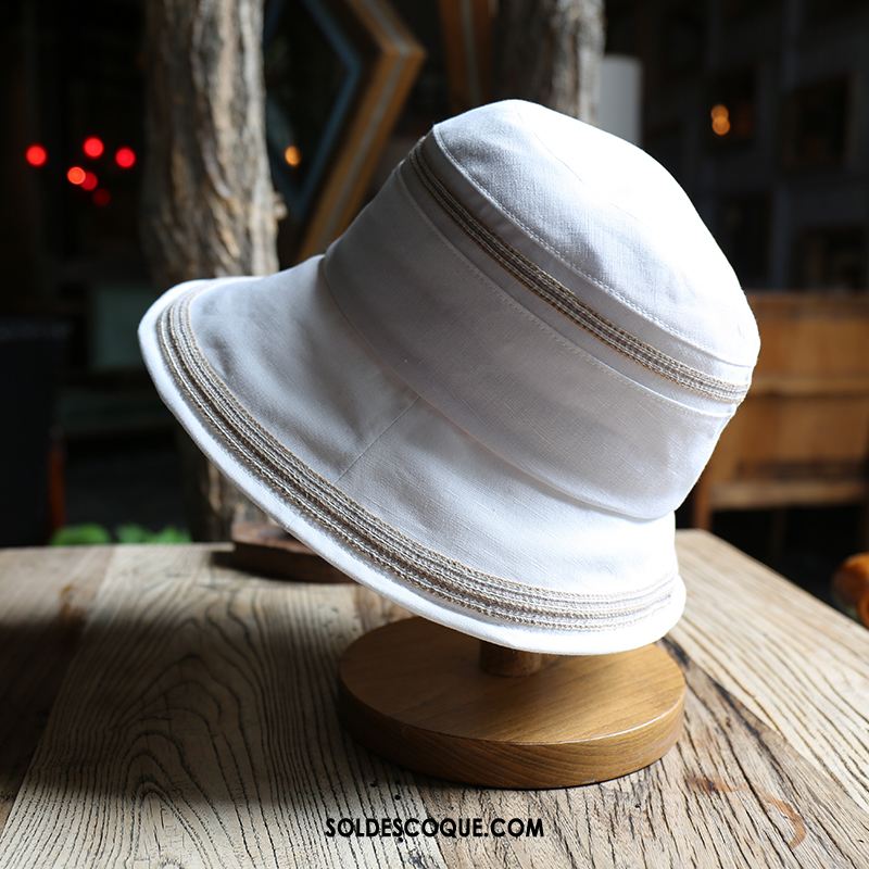 Casquette Chapeau Femme Ombre Chapeau Blanc Petit Lin En Ligne