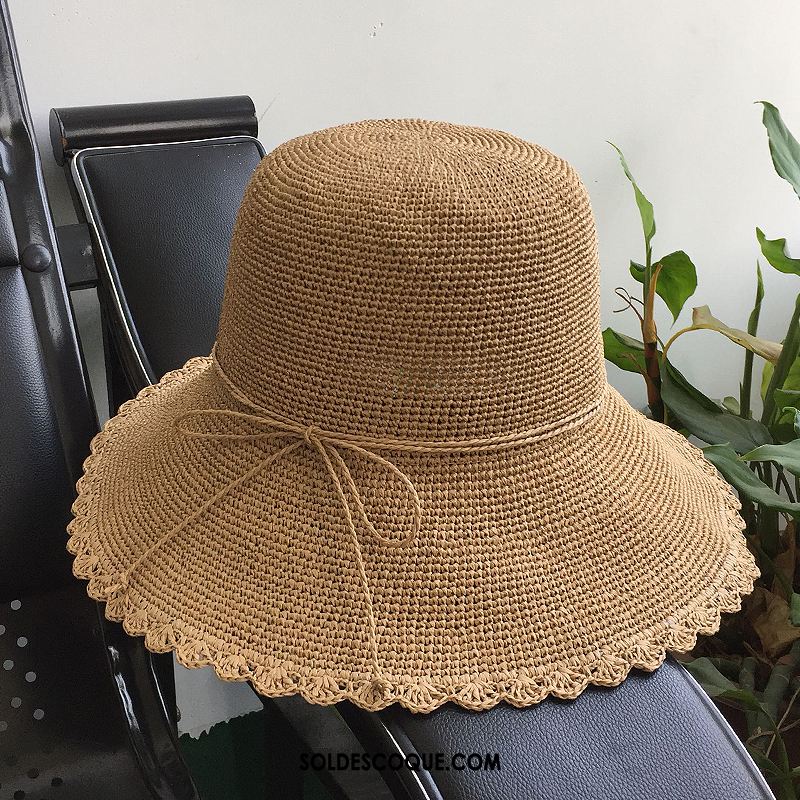 Casquette Chapeau Femme Ombre Crème Solaire Noir Chapeau De Soleil Plier Soldes