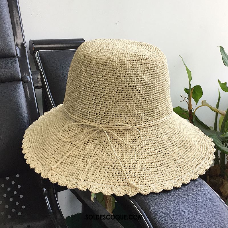 Casquette Chapeau Femme Ombre Crème Solaire Noir Chapeau De Soleil Plier Soldes