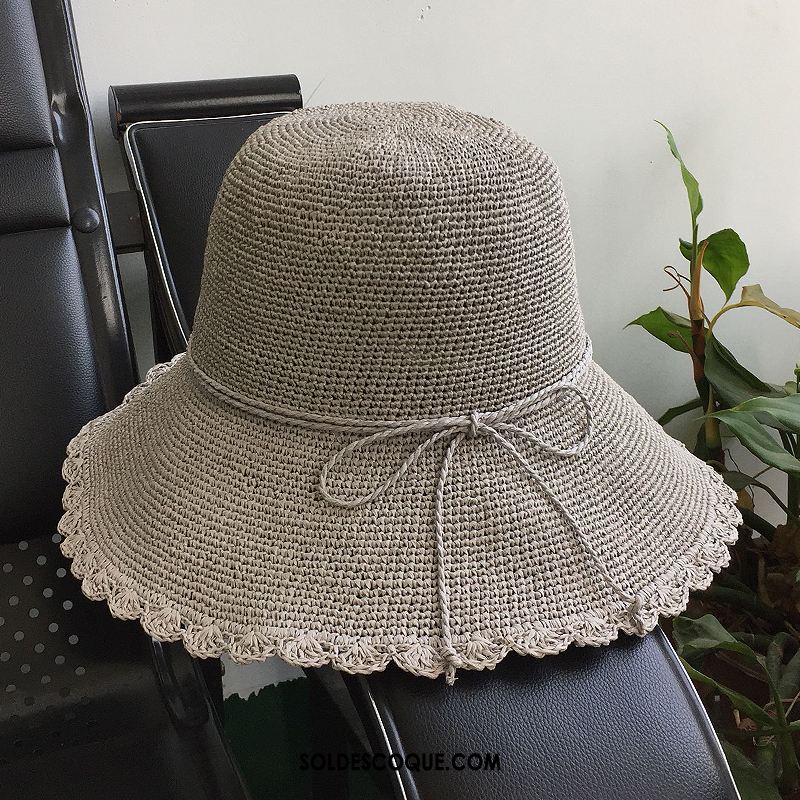 Casquette Chapeau Femme Ombre Crème Solaire Noir Chapeau De Soleil Plier Soldes