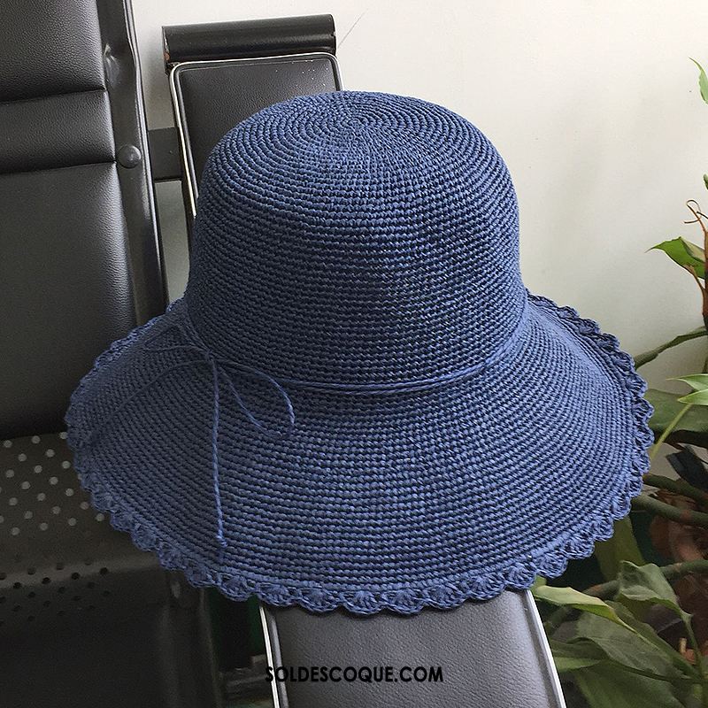 Casquette Chapeau Femme Ombre Crème Solaire Noir Chapeau De Soleil Plier Soldes