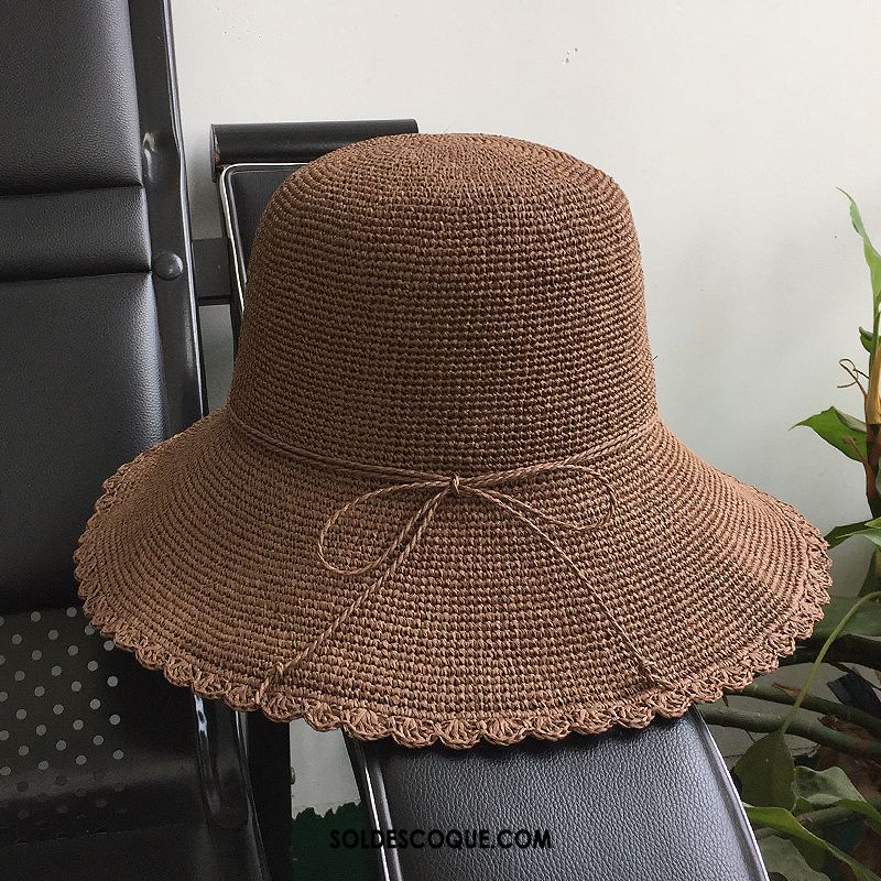 Casquette Chapeau Femme Ombre Crème Solaire Noir Chapeau De Soleil Plier Soldes