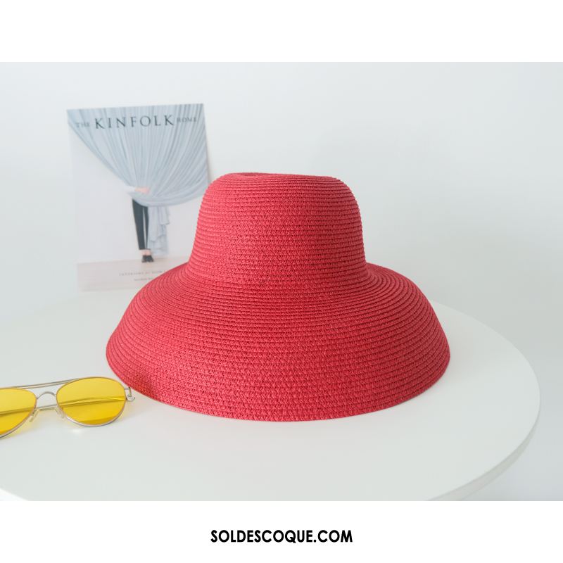 Casquette Chapeau Femme Ombre Jaune Chapeau Vacances Bord De Mer Pas Cher