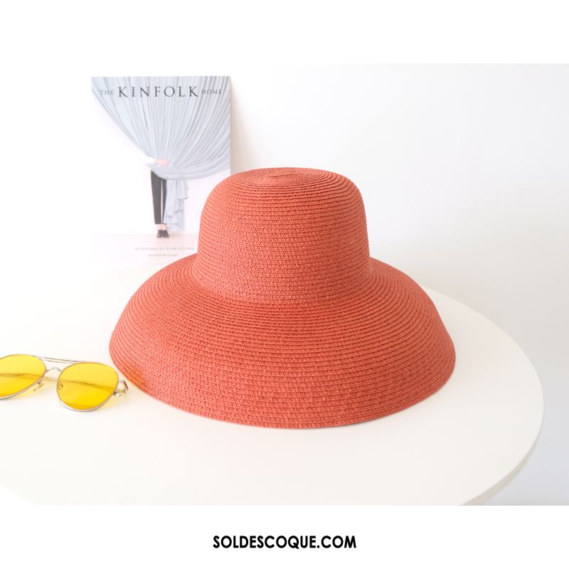 Casquette Chapeau Femme Ombre Jaune Chapeau Vacances Bord De Mer Pas Cher