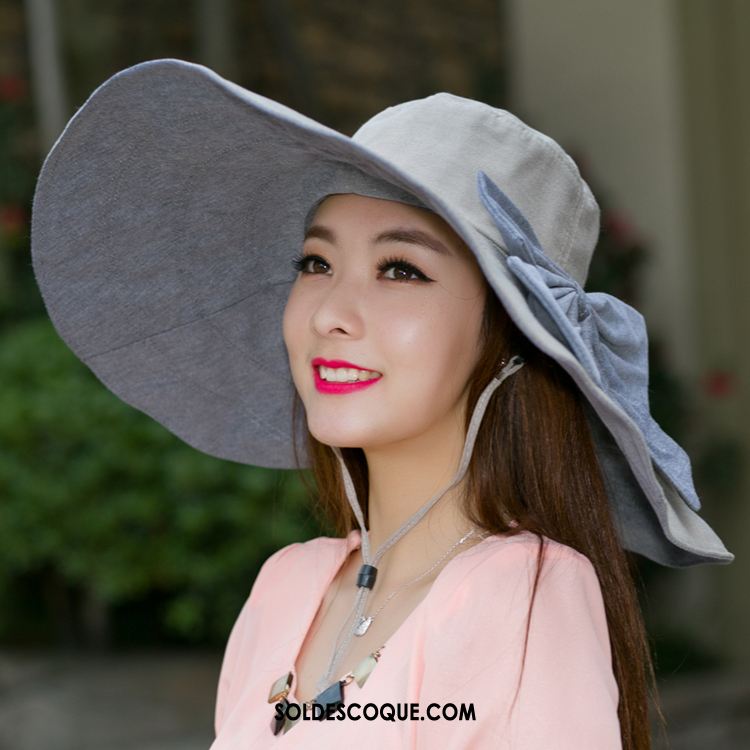 Casquette Chapeau Femme Ombre Plier All-match Chapeau Gros Pas Cher