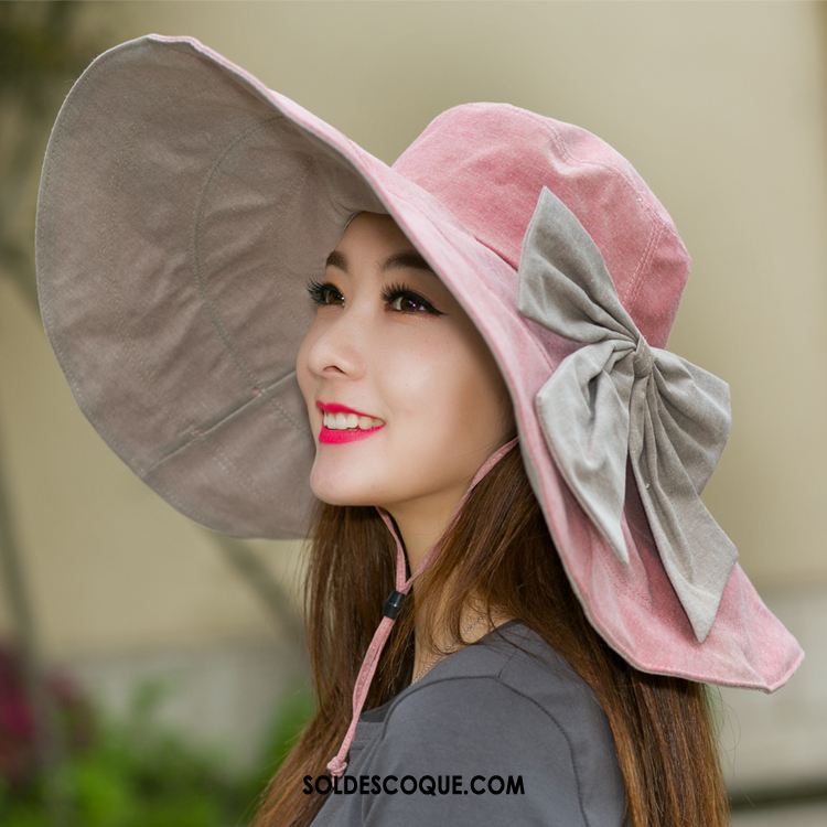 Casquette Chapeau Femme Ombre Plier All-match Chapeau Gros Pas Cher