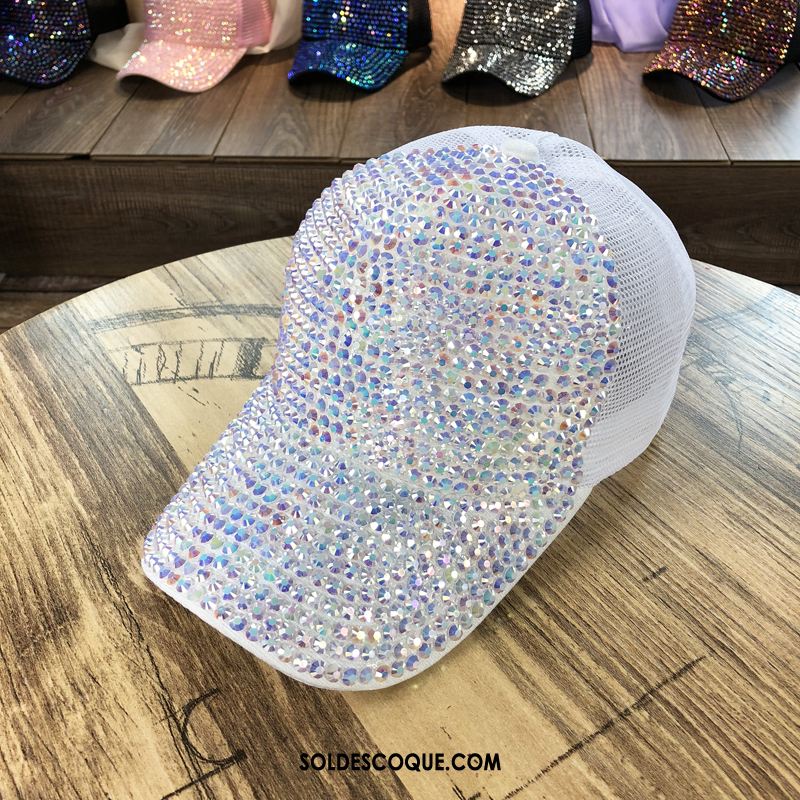 Casquette Chapeau Femme Pierres De Strass Été Hip Hop Chapeau Réseau En Vente