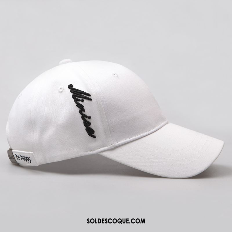 Casquette Chapeau Femme Tendance Blanc Été Noir Chapeau En Vente