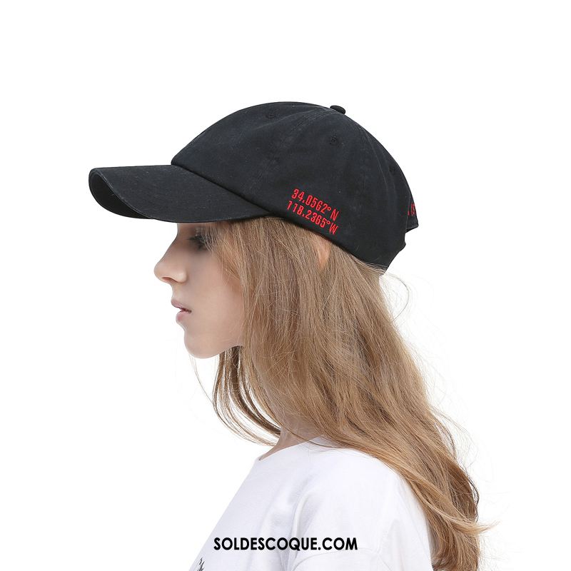 Casquette Chapeau Femme Tendance Casquette Blanc Brodé Loisir Soldes