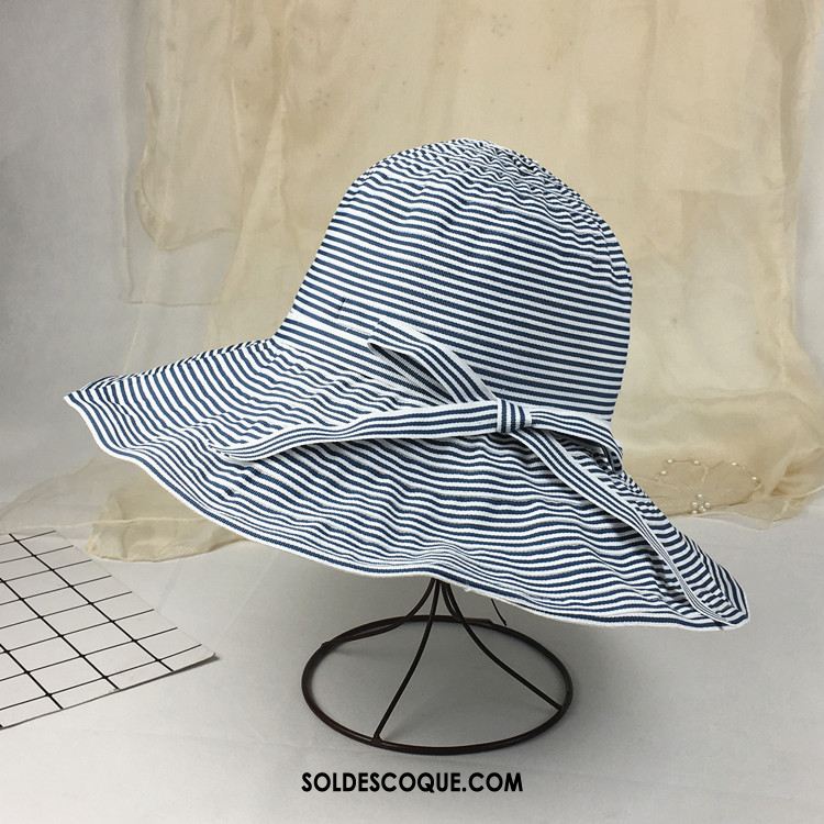 Casquette Chapeau Femme Voyage Bleu Été Plier Crème Solaire En Vente