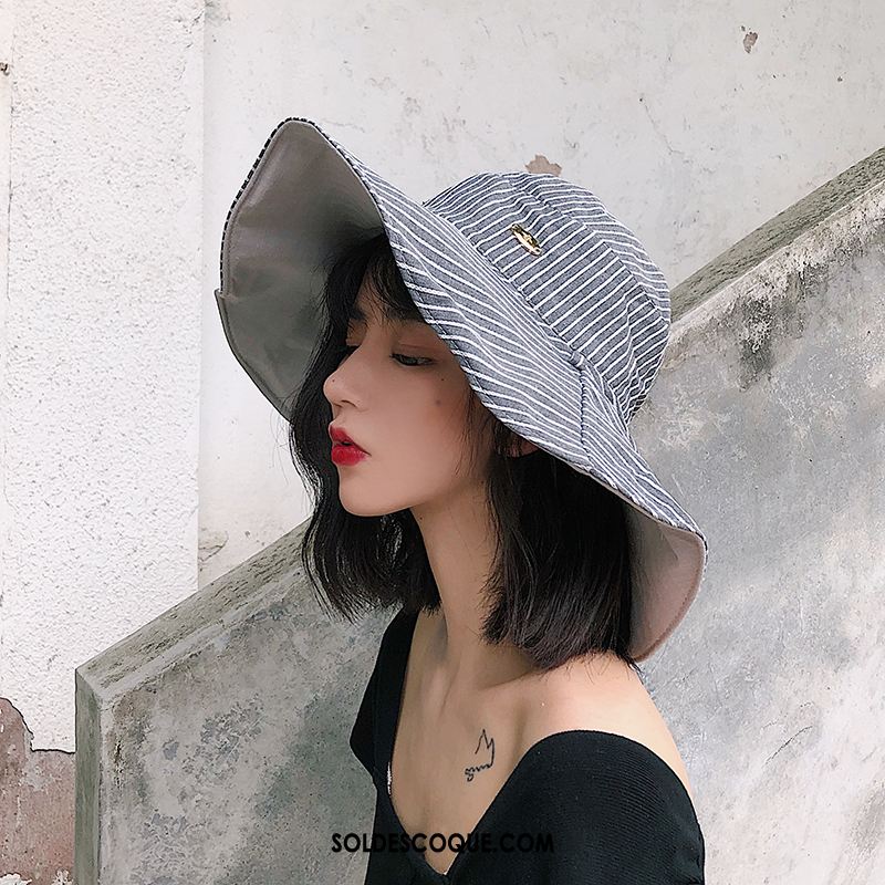 Casquette Chapeau Femme Été Plier Gris Lin Sided En Ligne