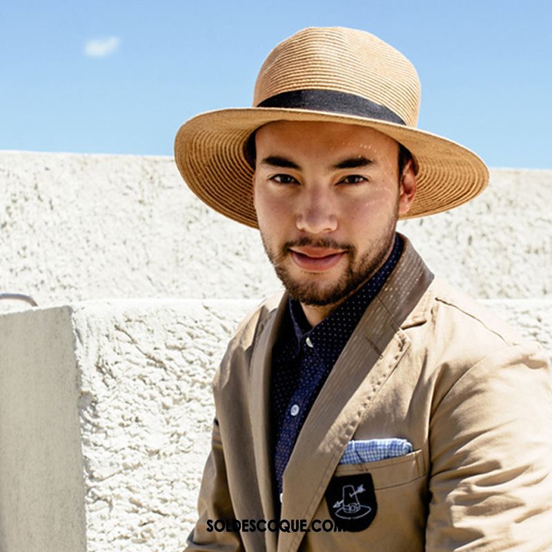 Casquette Chapeau Homme Britanique Crème Solaire Été Le Jazz Chapeau De Soleil Pas Cher