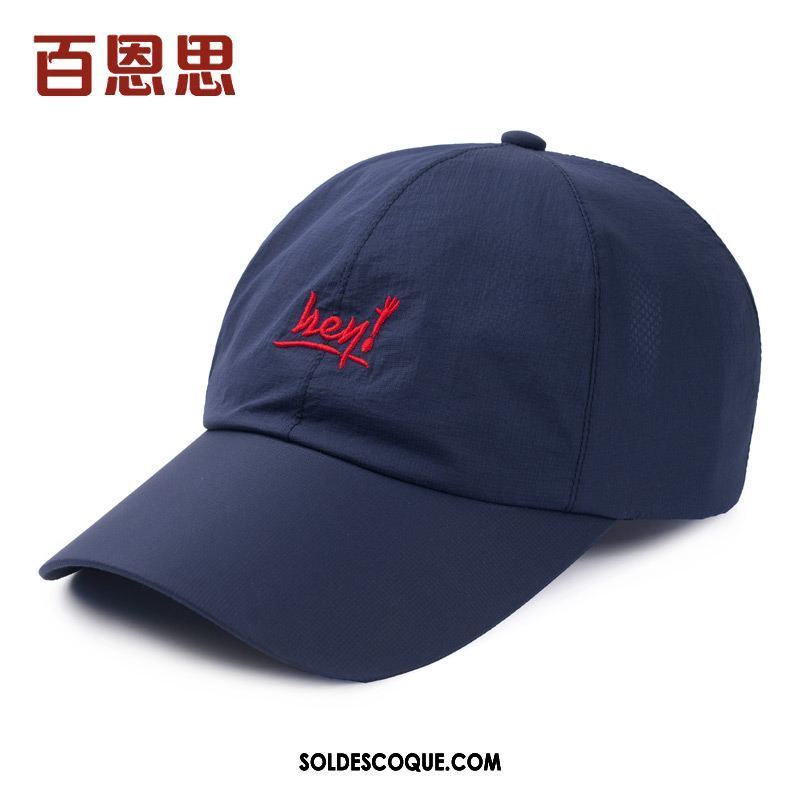 Casquette Chapeau Homme Casquette De Baseball Été Respirant Crème Solaire Bleu En Vente