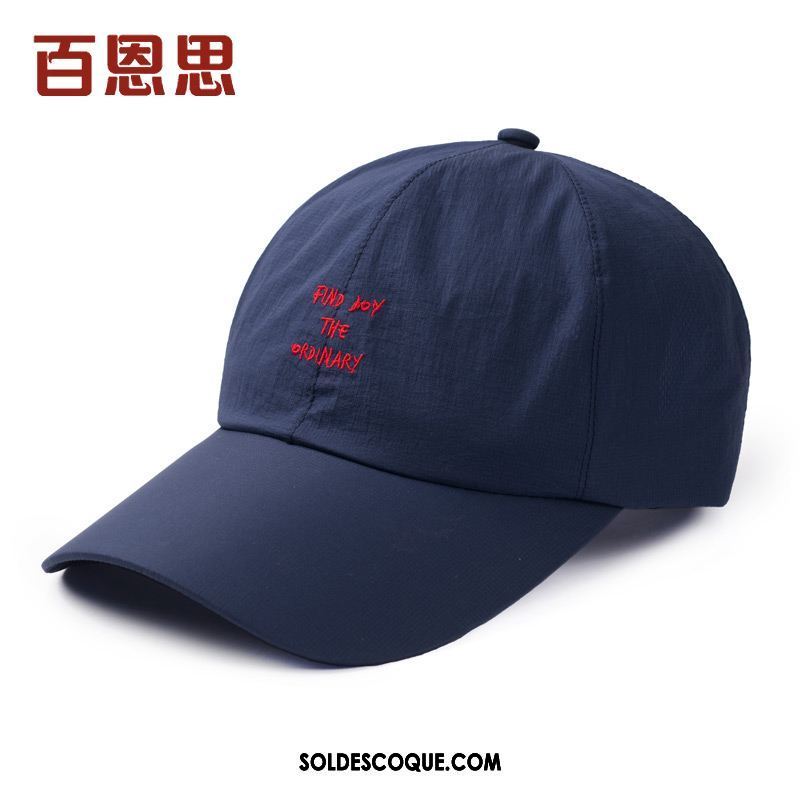 Casquette Chapeau Homme Casquette De Baseball Été Respirant Crème Solaire Bleu En Vente