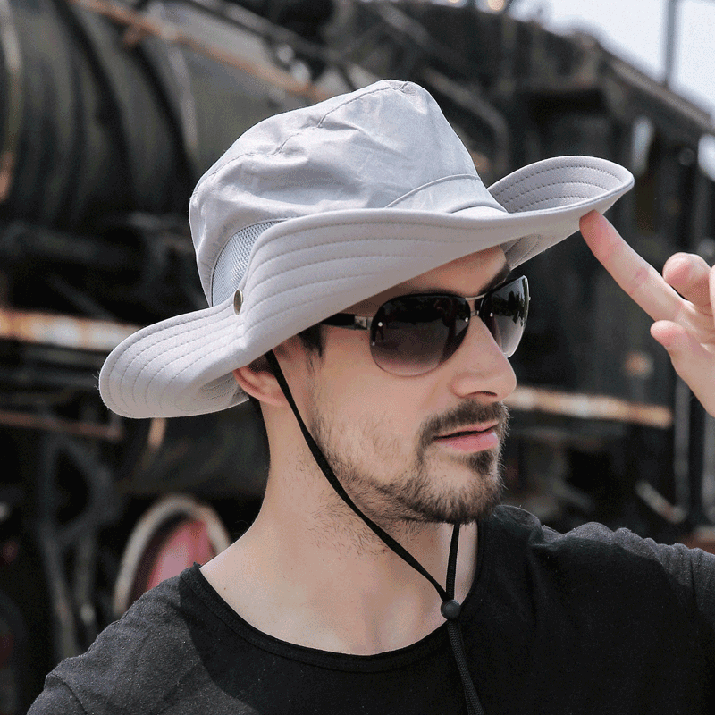 Casquette Chapeau Homme Chapeau De Paille Chapeau De Pêcheur Été Escalade Ombre Pas Cher