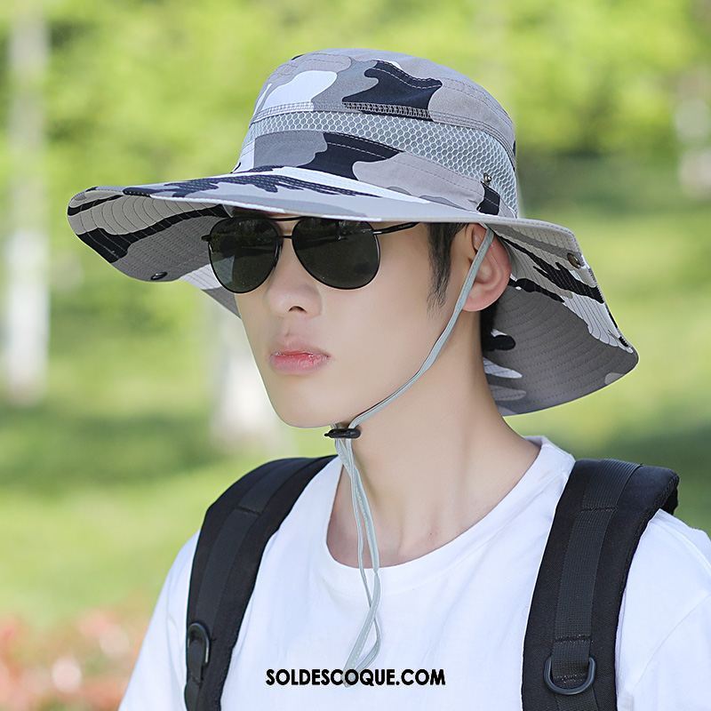 Casquette Chapeau Homme Chapeau De Pêcheur Chapeau De Soleil Ombre Camouflage Été Pas Cher