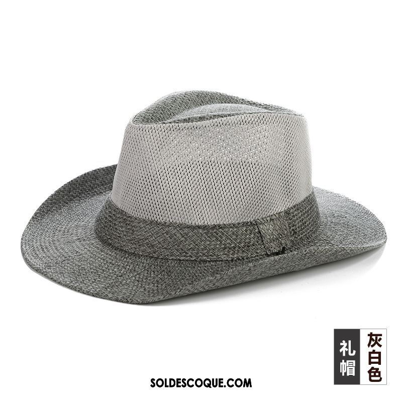 Casquette Chapeau Homme De Plein Air Chapeau De Paille Respirant Ombre Chapeau De Soleil Pas Cher