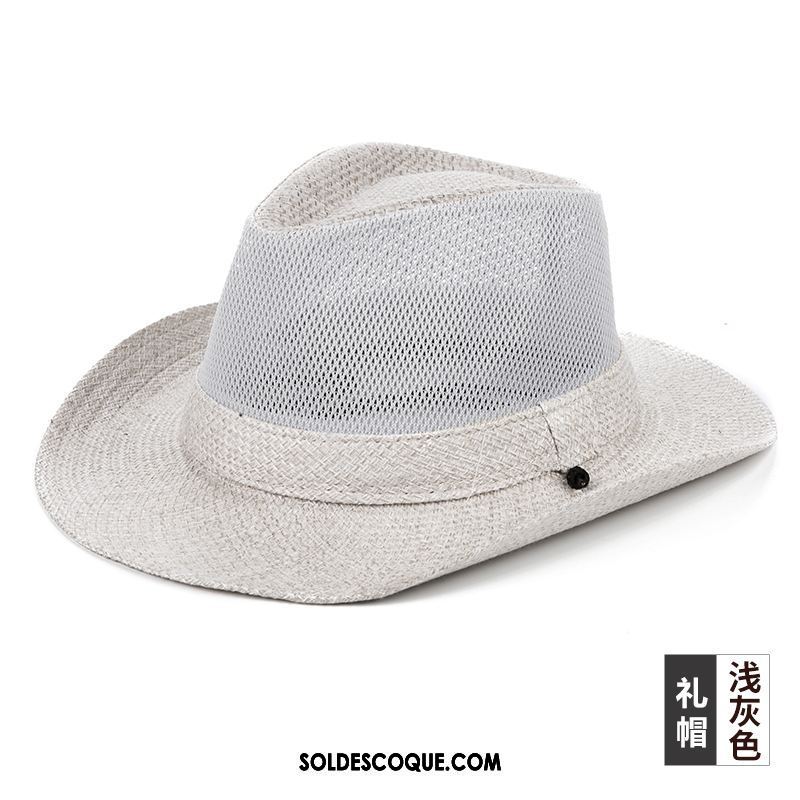 Casquette Chapeau Homme De Plein Air Chapeau De Paille Respirant Ombre Chapeau De Soleil Pas Cher