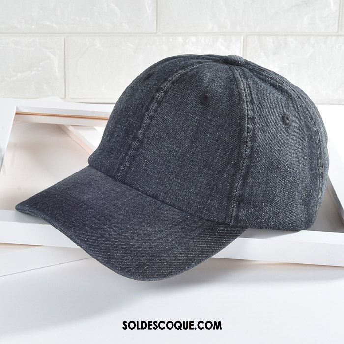 Casquette Chapeau Homme Denim Printemps Crème Solaire Ombre Noir Pas Cher