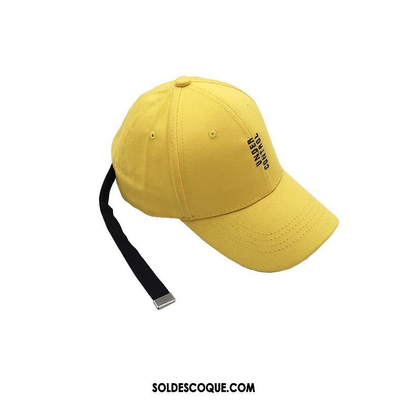 Casquette Chapeau Homme Femme Jaune Les Adolescents All-match Chapeau Pas Cher