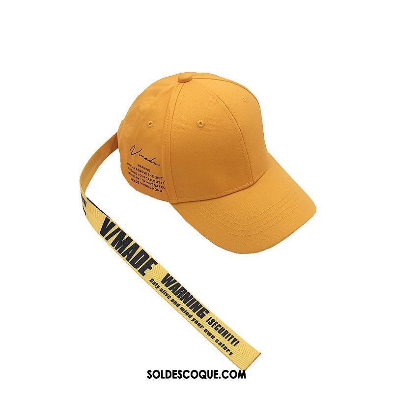 Casquette Chapeau Homme Femme Jaune Les Adolescents All-match Chapeau Pas Cher