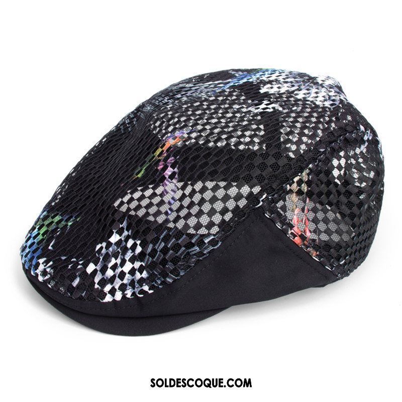 Casquette Chapeau Homme Fleur Art Milieu Nation Noir Pas Cher