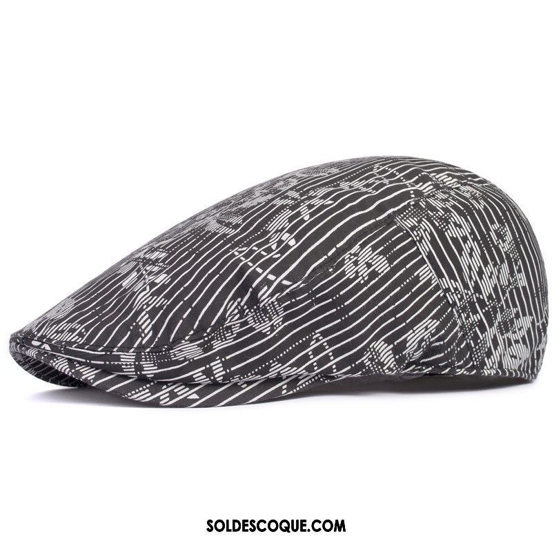 Casquette Chapeau Homme Fleur Art Milieu Nation Noir Pas Cher