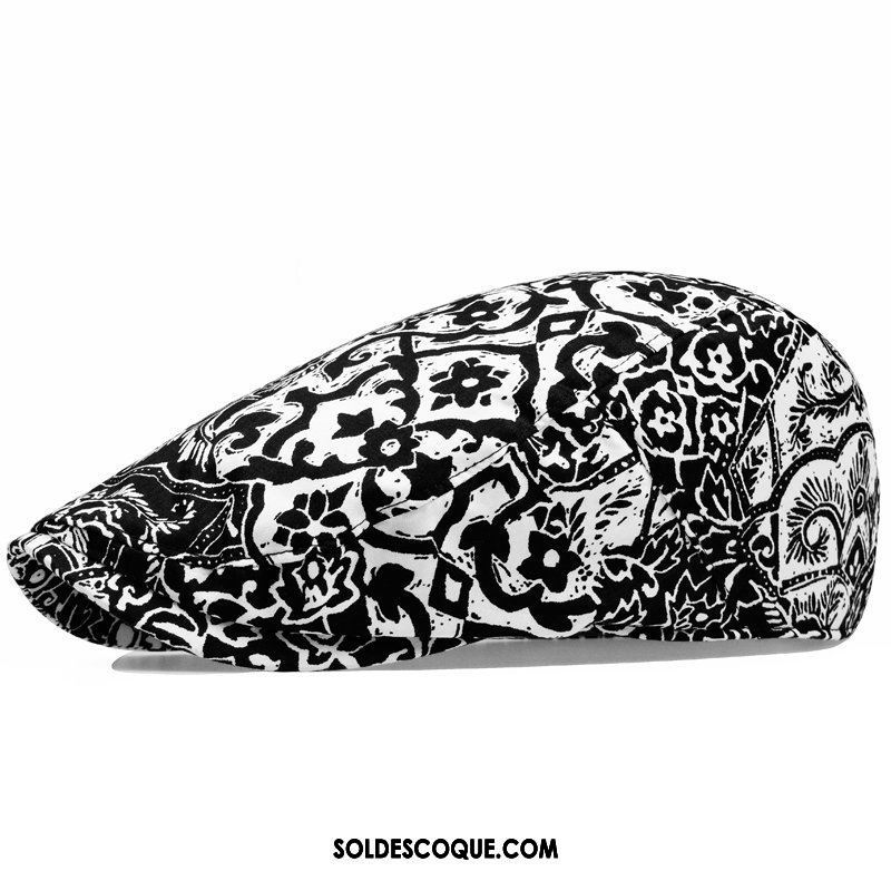 Casquette Chapeau Homme Fleur Art Milieu Nation Noir Pas Cher