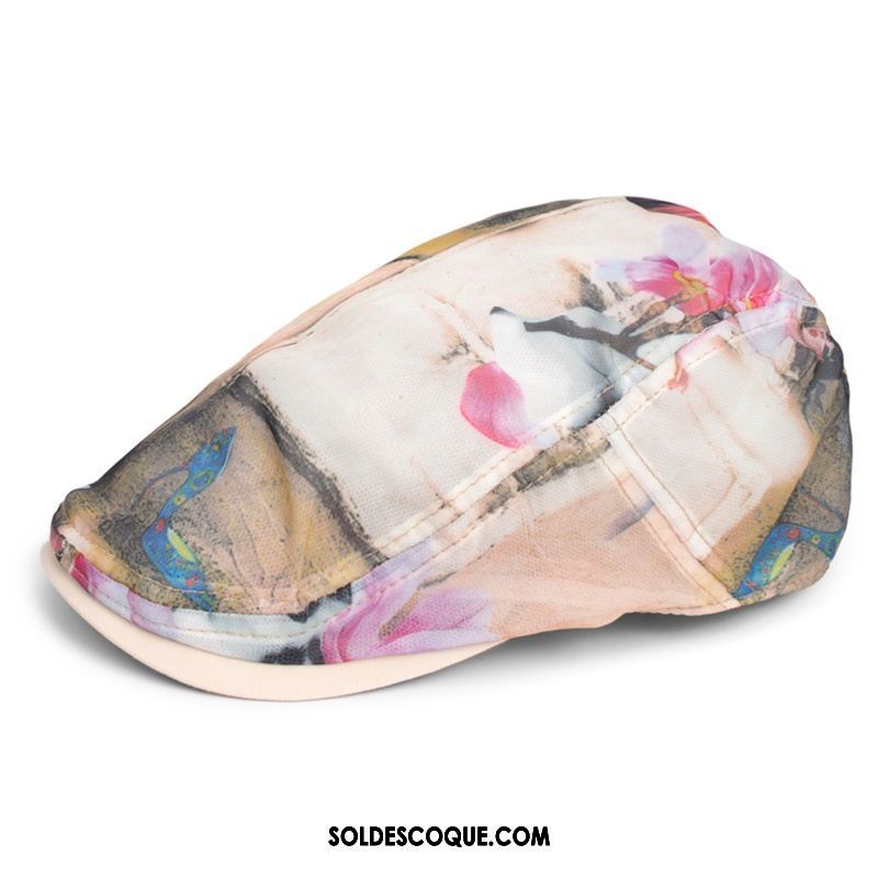 Casquette Chapeau Homme Fleur Art Milieu Nation Noir Pas Cher