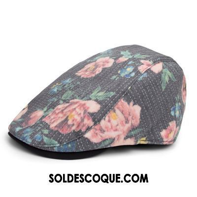 Casquette Chapeau Homme Fleur Art Milieu Nation Noir Pas Cher