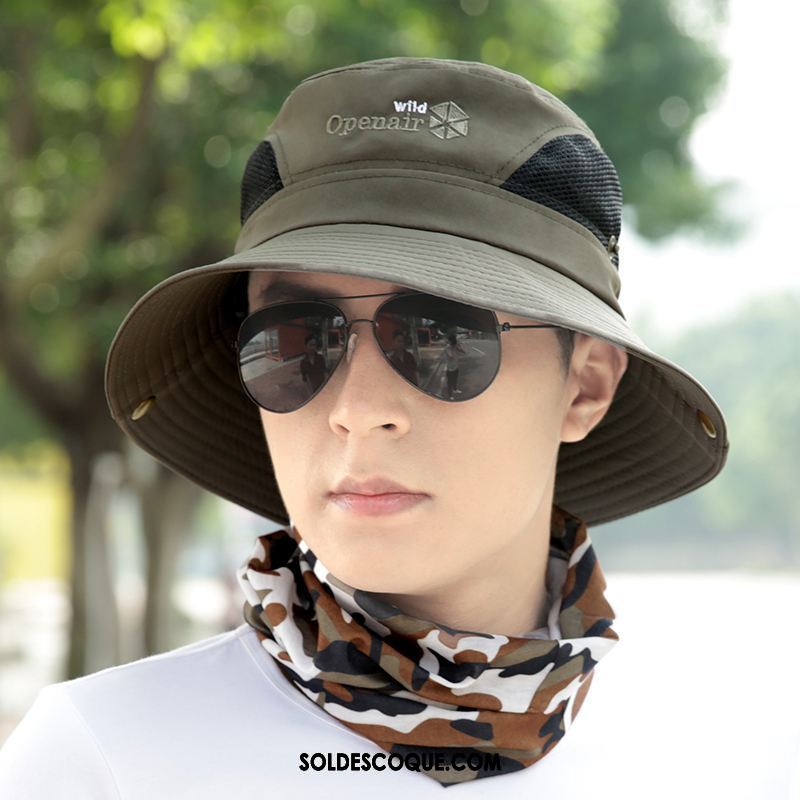 Casquette Chapeau Homme Ombre Crème Solaire Loisir Anti-uv Chapeau De Pêcheur En Vente