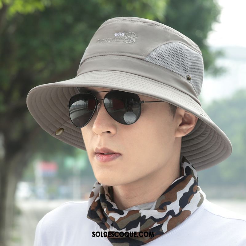 Casquette Chapeau Homme Ombre Crème Solaire Loisir Anti-uv Chapeau De Pêcheur En Vente