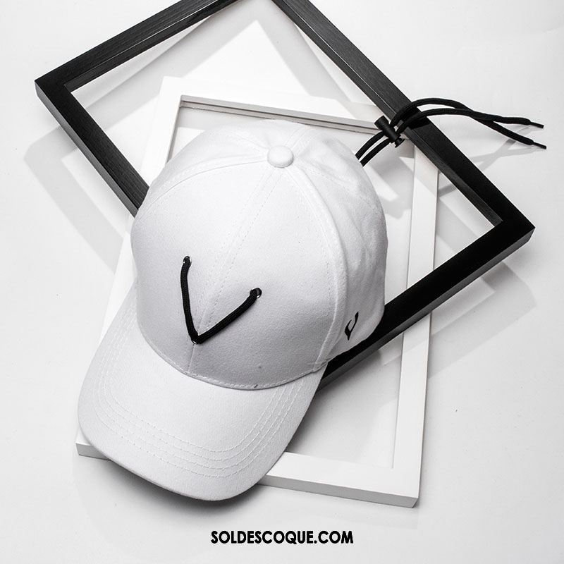 Casquette Chapeau Homme Personnalité Hip Hop Casquette De Baseball Tendance Noir Et Blanc En Vente