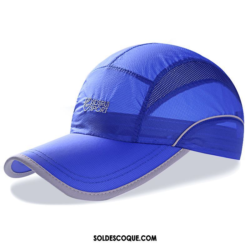 Casquette Chapeau Homme Respirant Chapeau Femme De Plein Air Bleu Pas Cher