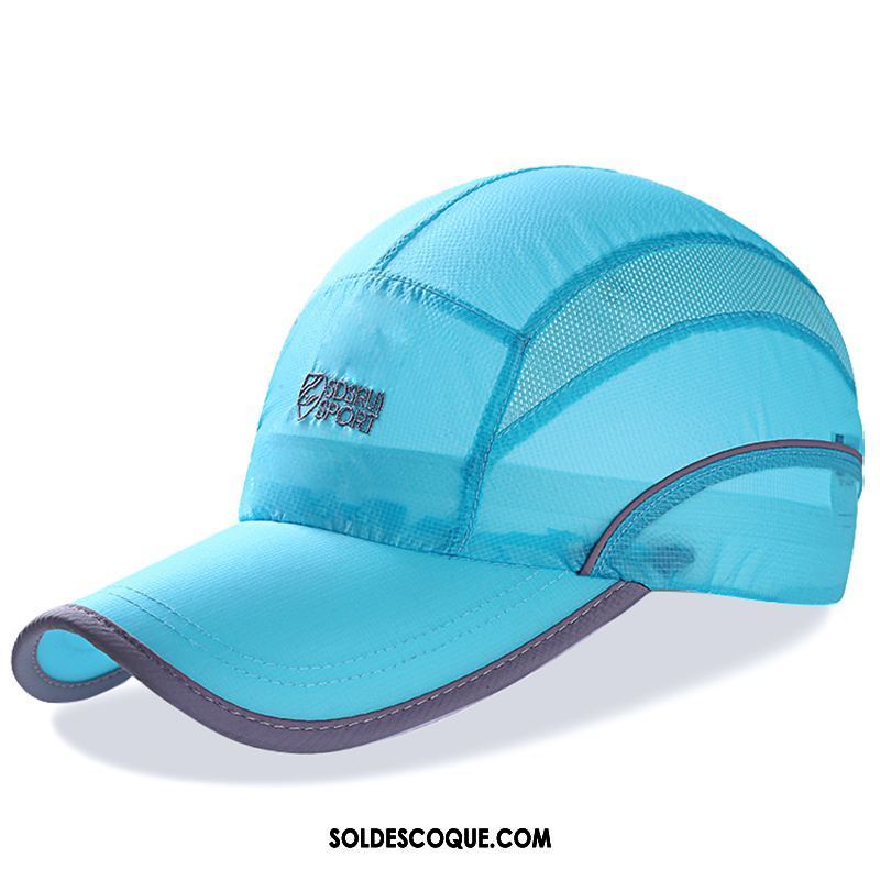 Casquette Chapeau Homme Respirant Chapeau Femme De Plein Air Bleu Pas Cher