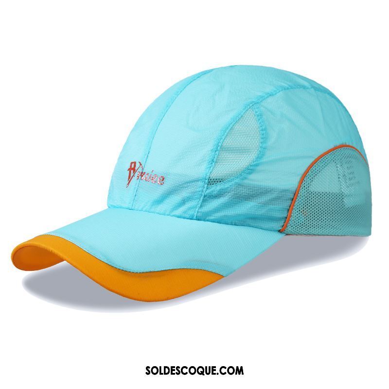 Casquette Chapeau Homme Respirant Chapeau Femme De Plein Air Bleu Pas Cher