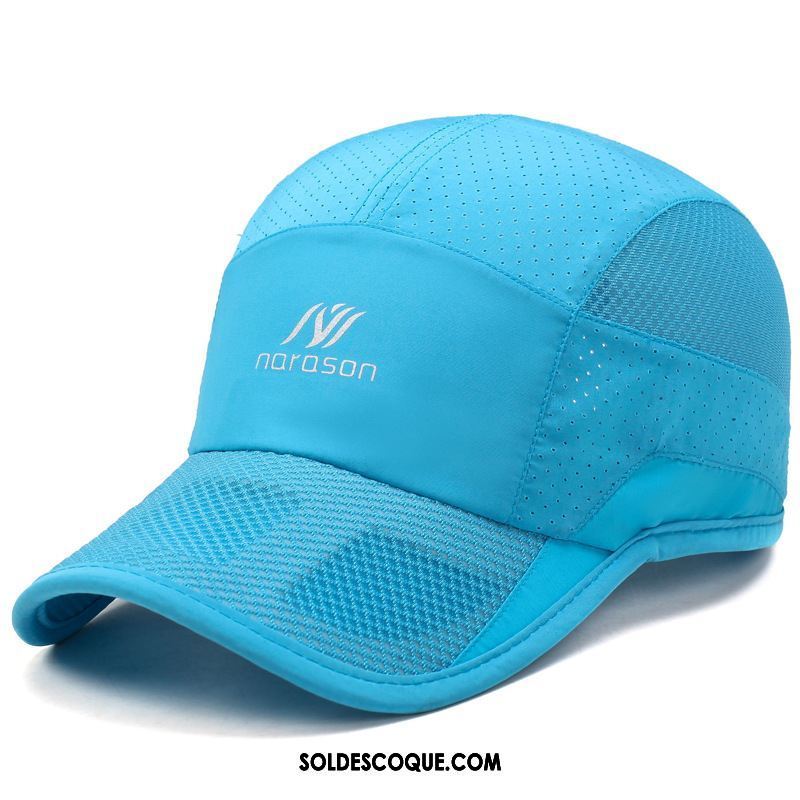 Casquette Chapeau Homme Respirant Chapeau Femme De Plein Air Bleu Pas Cher