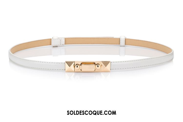 Ceinture Femme Ajustable Noir Décoration All-match Bien Soldes