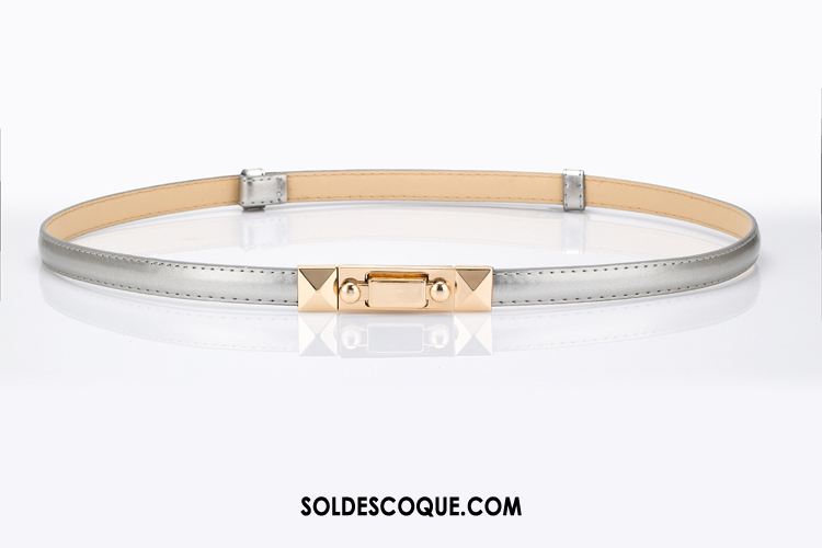 Ceinture Femme Ajustable Noir Décoration All-match Bien Soldes