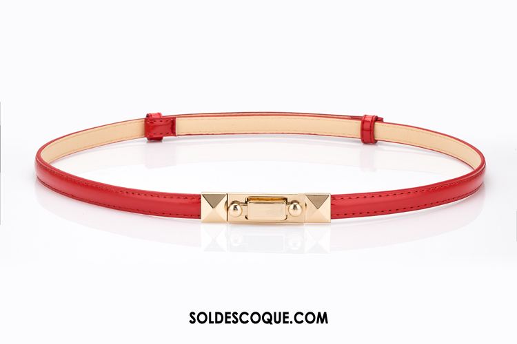 Ceinture Femme Ajustable Noir Décoration All-match Bien Soldes