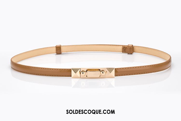 Ceinture Femme Ajustable Noir Décoration All-match Bien Soldes