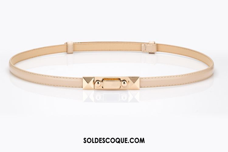 Ceinture Femme Ajustable Noir Décoration All-match Bien Soldes