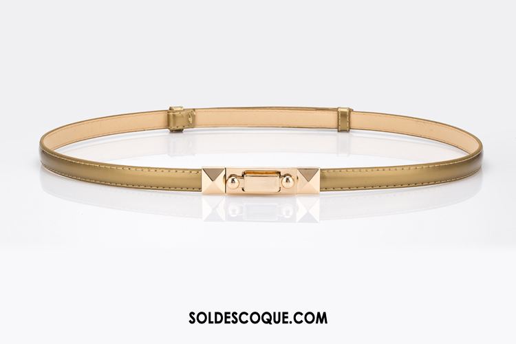 Ceinture Femme Ajustable Noir Décoration All-match Bien Soldes