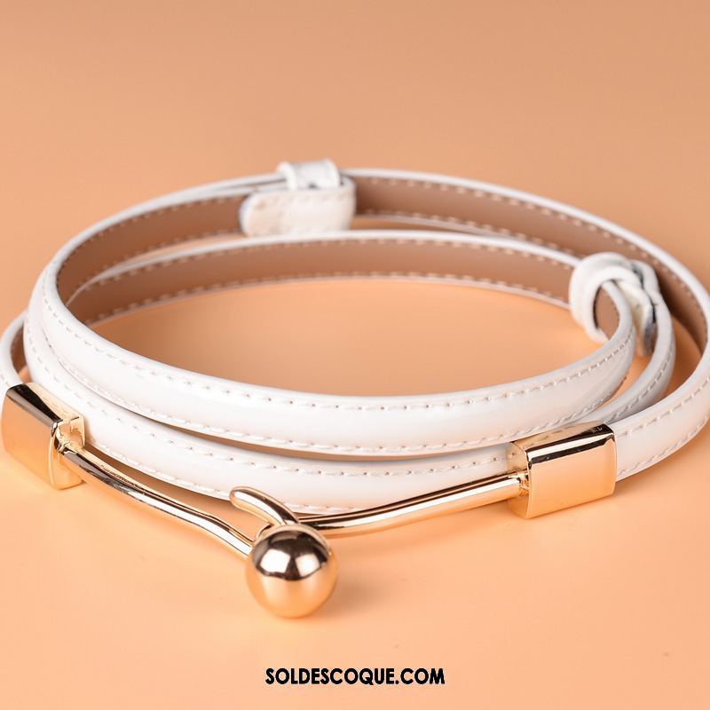 Ceinture Femme All-match Noir Décoration Bien Mode Pas Cher